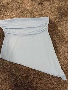 Urban Outfitters Light Blue Strapless Fold-Over Top